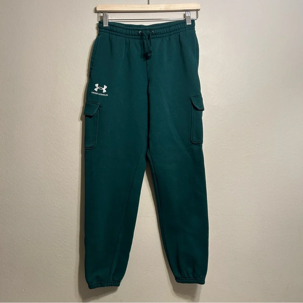 Under Armour Boy’s Icon Fleece Green Cargo Sweatpants Size‎ L